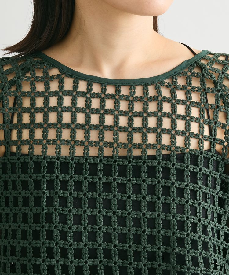 Green Parks「・SUGAR　SPOON　フラワーメッシュプルオーバー」|Tシャツ・カットソー|