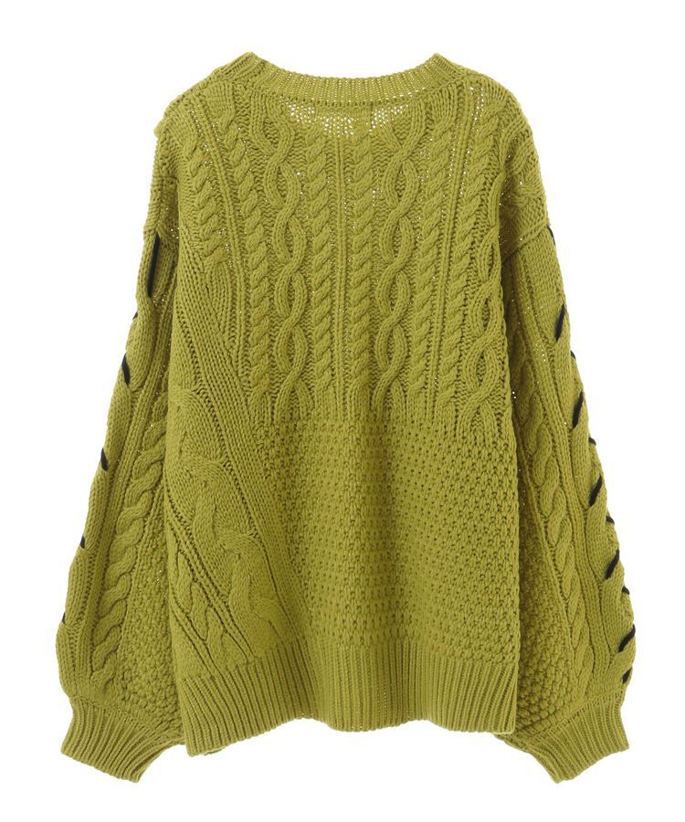 Green Parks「変形ケーブルニットプルオーバー」|ニット・セーター|