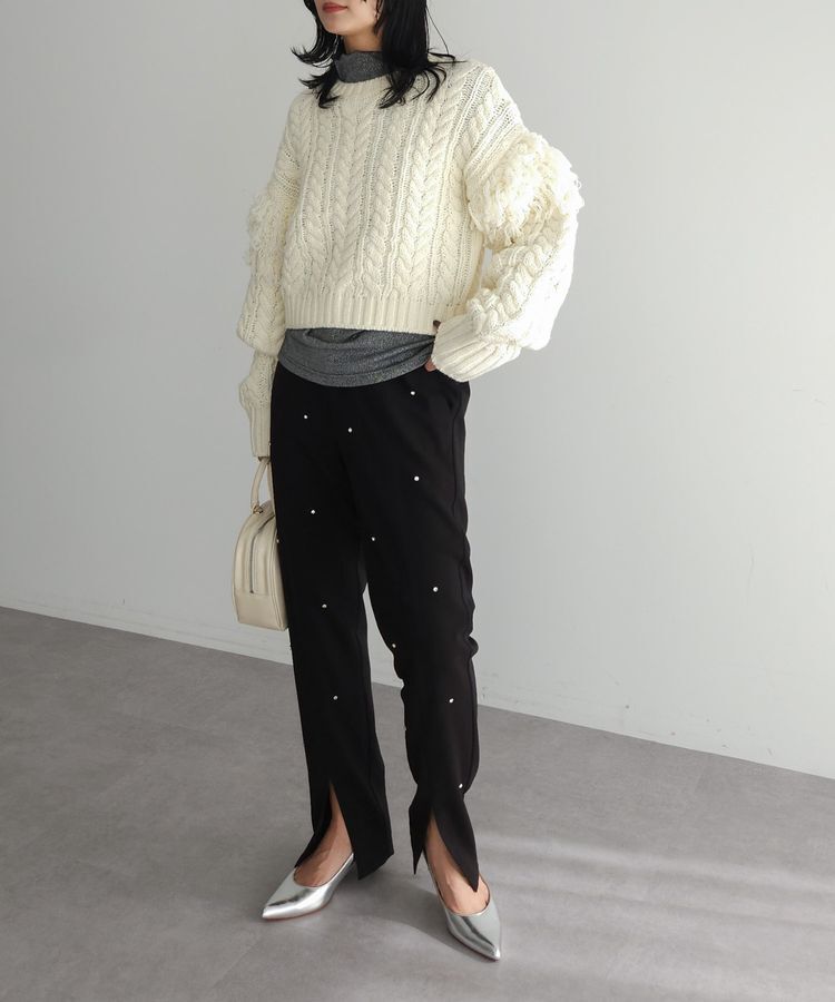 AnriettMusee「ビジューテーパードパンツ」|その他|