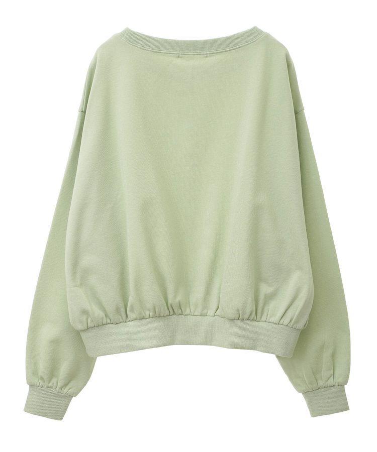 Green Parks「ショート丈ラメ裏毛ボートネックプルオーバー」|Tシャツ・カットソー|