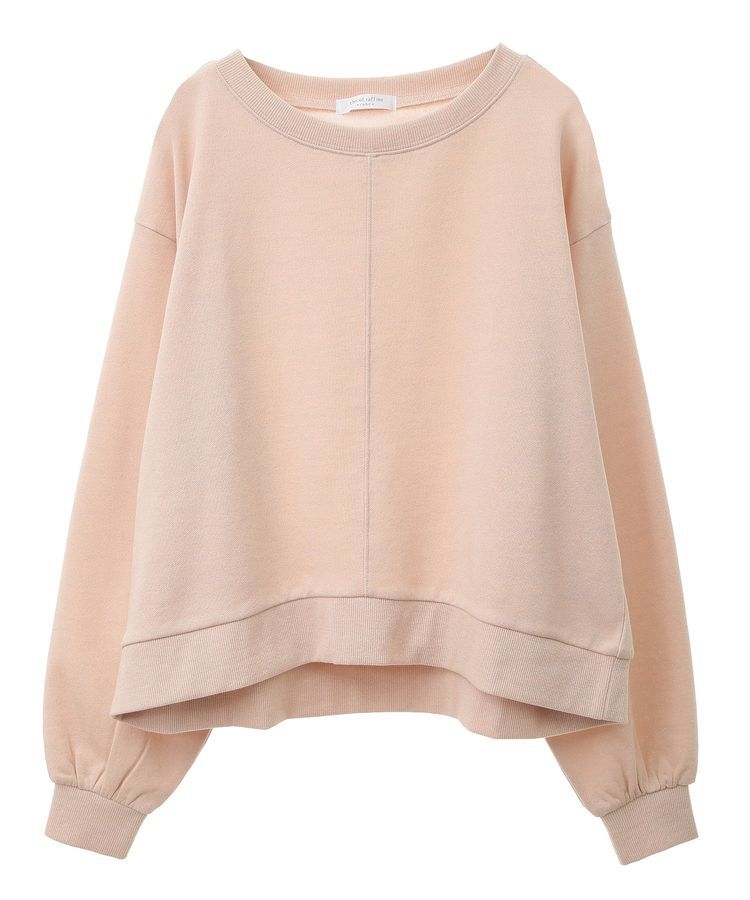 Green Parks「ショート丈ラメ裏毛ボートネックプルオーバー」|Tシャツ・カットソー|