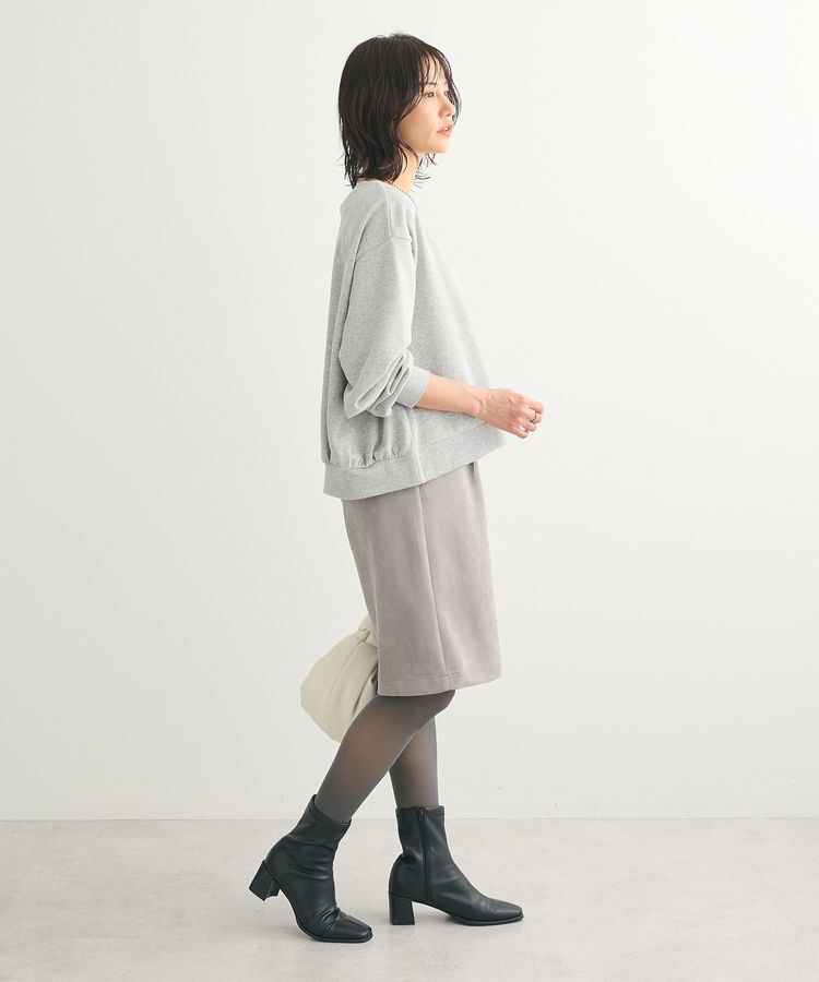 Green Parks「ショート丈ラメ裏毛ボートネックプルオーバー」|Tシャツ・カットソー|