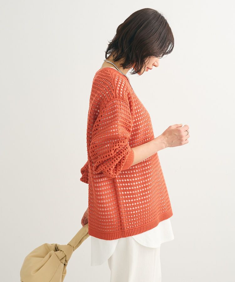 Green Parks「メッシュニットチュニック」|ニット・セーター|