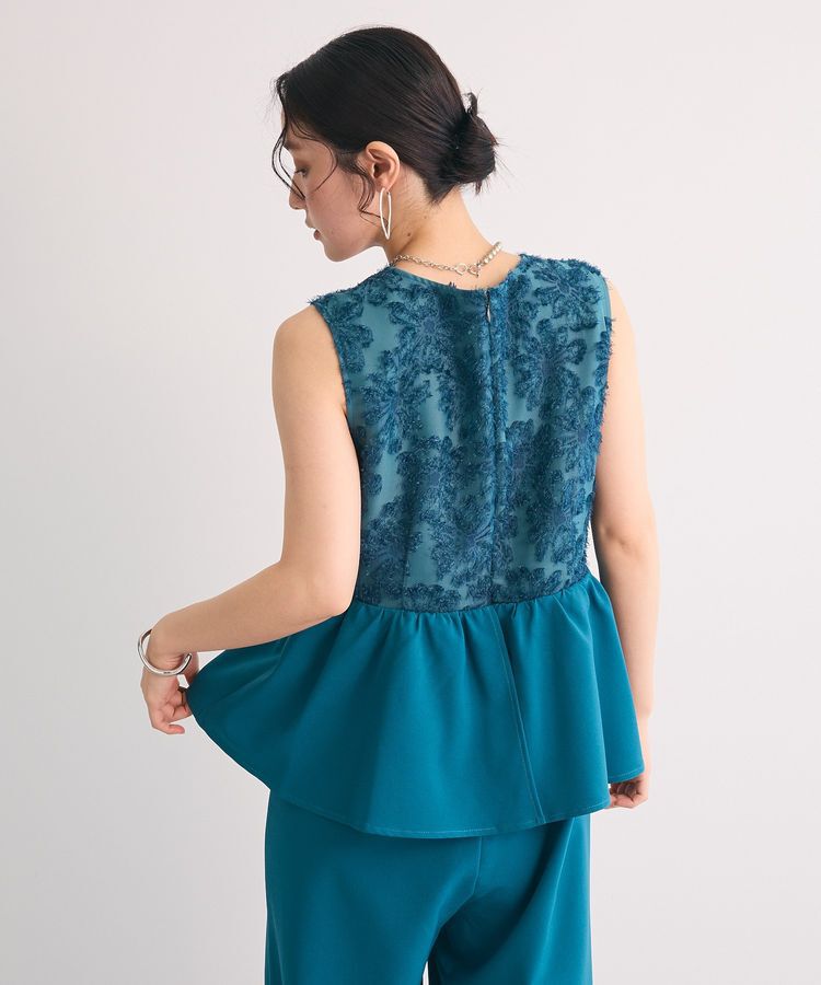 Green Parks「・Railme ジャカードペプラムサロペット」|オールインワン|