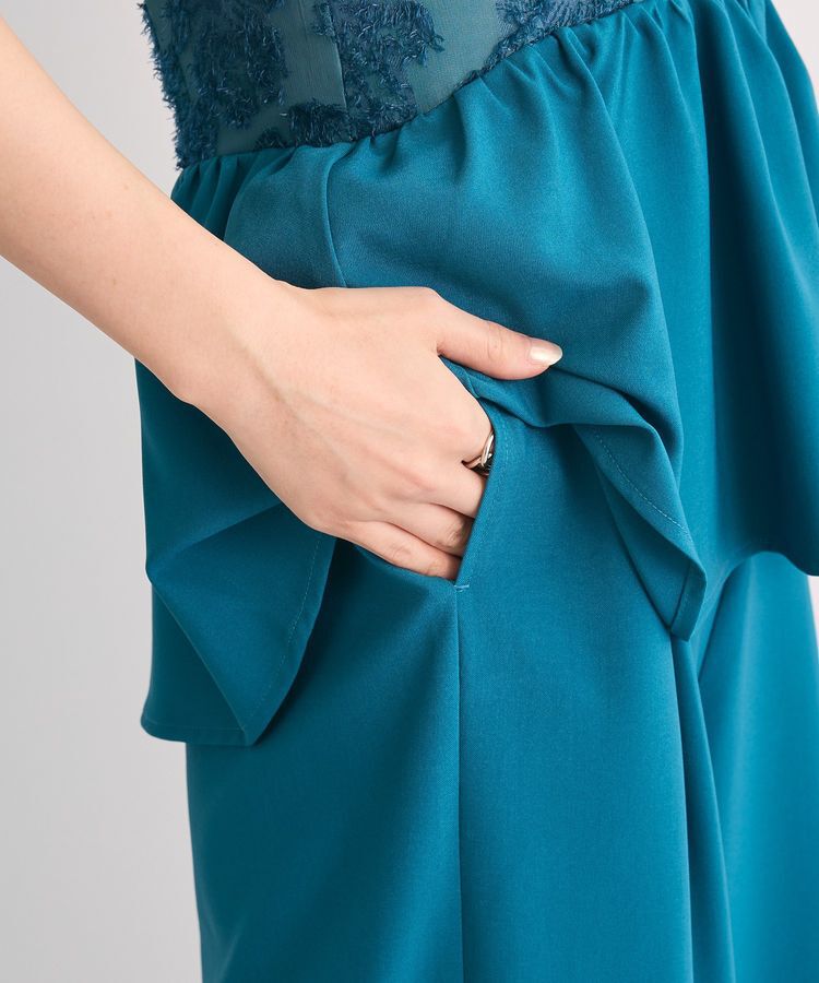 Green Parks「・Railme ジャカードペプラムサロペット」|オールインワン|