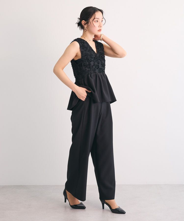 Green Parks「・Railme ジャカードペプラムサロペット」|オールインワン|