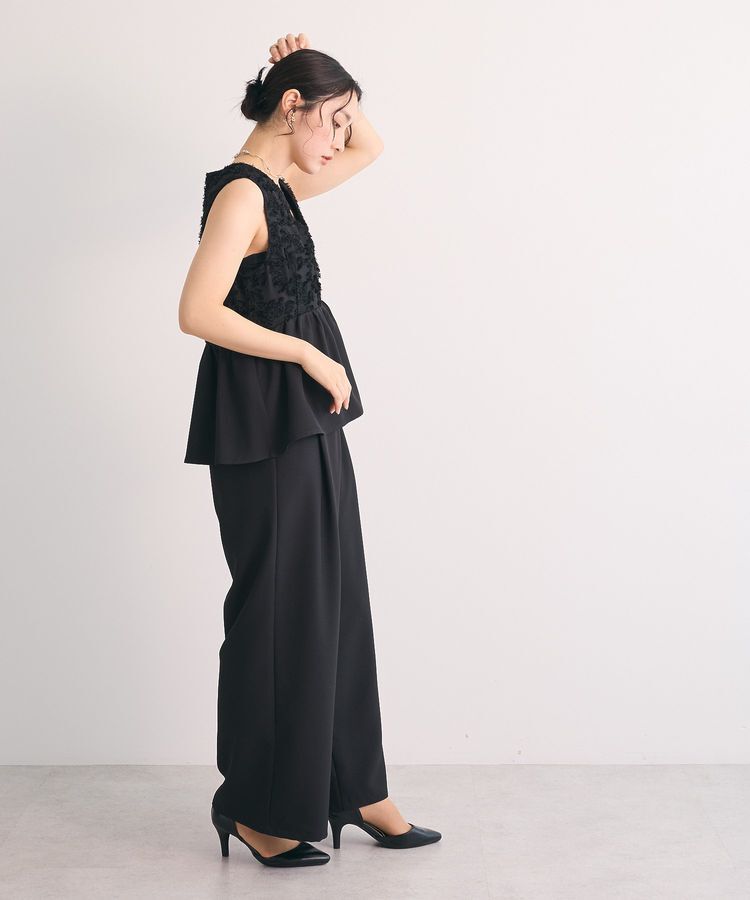 Green Parks「・Railme ジャカードペプラムサロペット」|オールインワン|