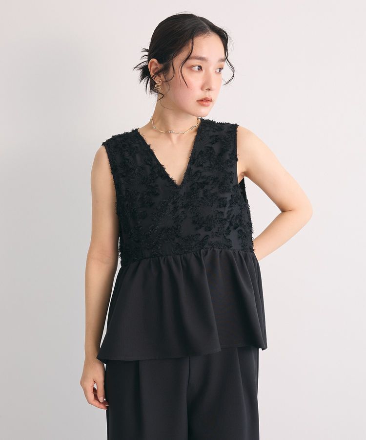 Green Parks「・Railme ジャカードペプラムサロペット」|オールインワン|