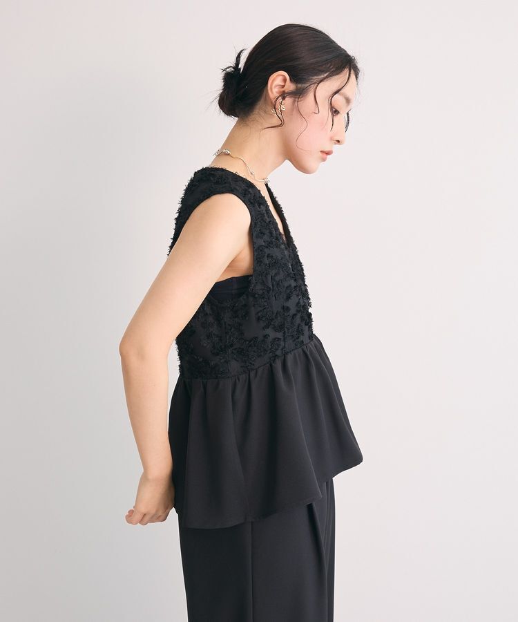 Green Parks「・Railme ジャカードペプラムサロペット」|オールインワン|