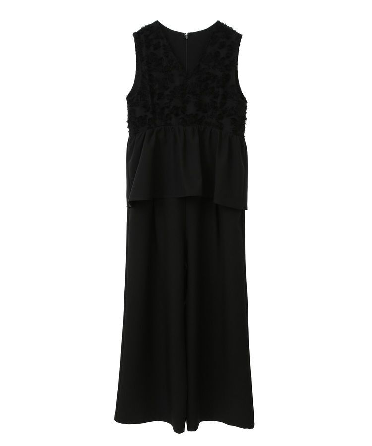 Green Parks「・Railme ジャカードペプラムサロペット」|オールインワン|