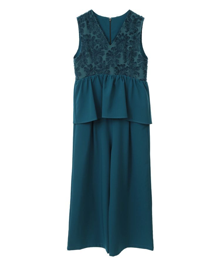 Green Parks「・Railme ジャカードペプラムサロペット」|オールインワン|