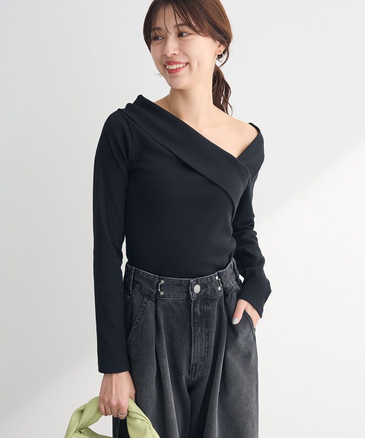 Green Parks「・swing by クロスネックプルオーバー」|Tシャツ・カットソー|