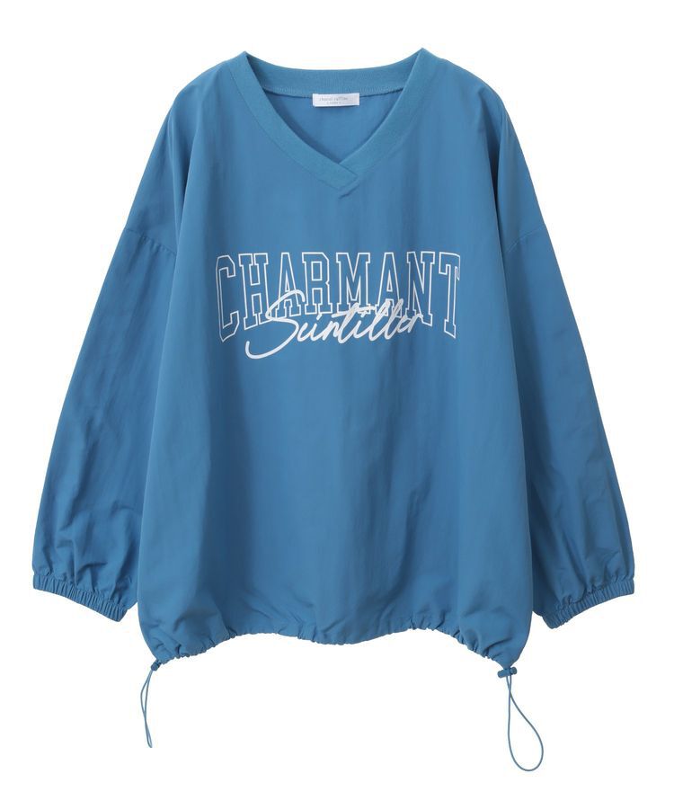 Green Parks「ナイロンロゴVネックプルオーバー」|スウェット・ジャージ|