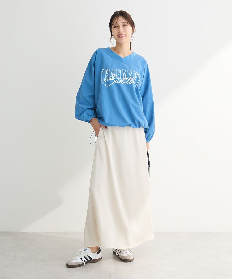 Green Parks「ナイロンロゴVネックプルオーバー」|スウェット・ジャージ|