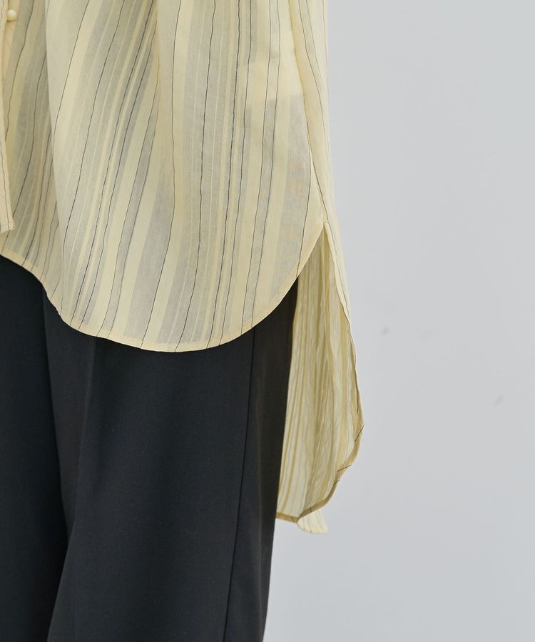 Green Parks「ドロストネックシアーストライプチュニック」|シャツ・ブラウス|