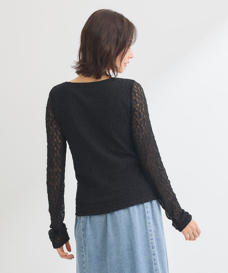 Green Parks「・SUGAR SPOON ドレープレースプルオーバー」|Tシャツ・カットソー|