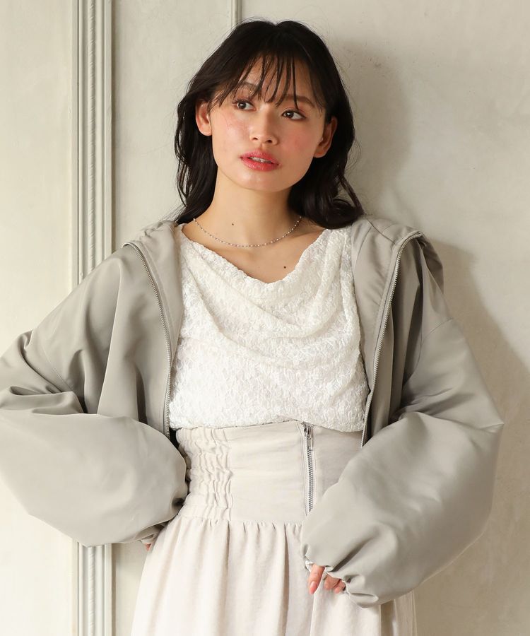 Green Parks「・SUGAR SPOON ドレープレースプルオーバー」|Tシャツ・カットソー|