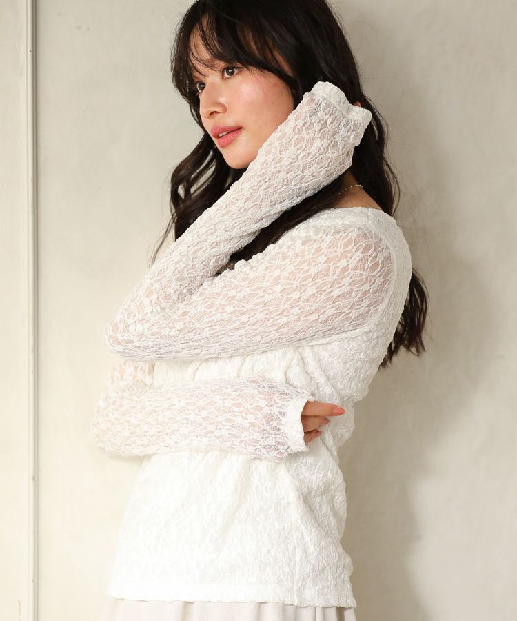 Green Parks「・SUGAR SPOON ドレープレースプルオーバー」|Tシャツ・カットソー|