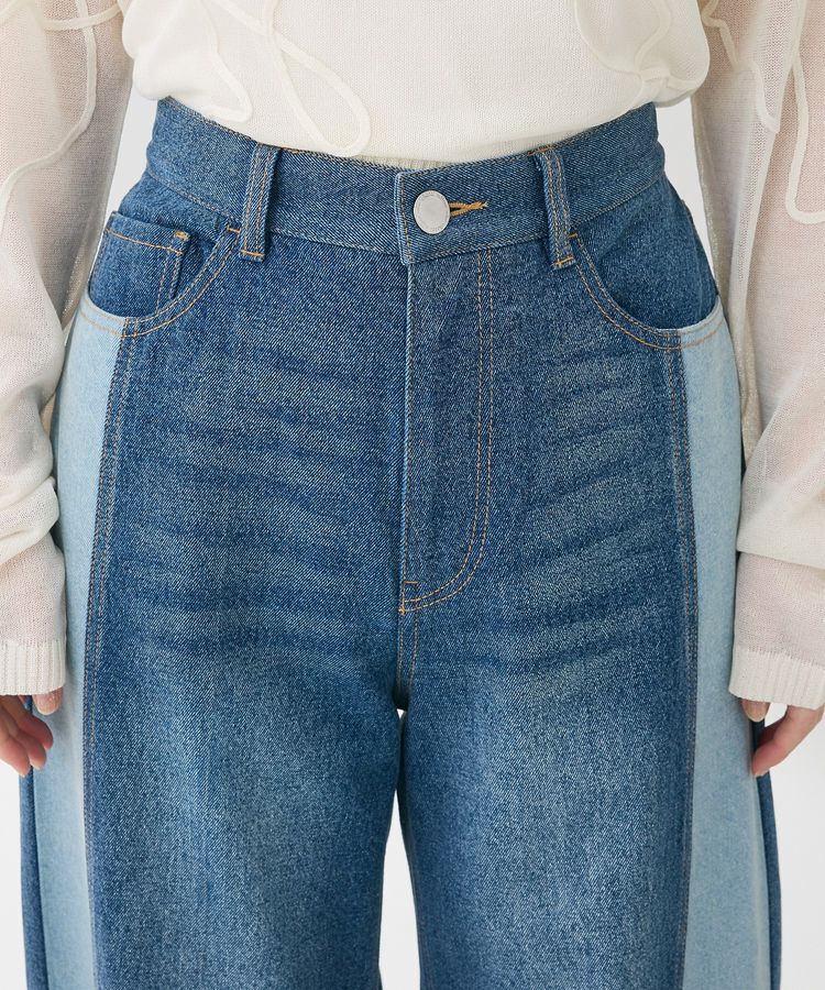 Green Parks「切り替えカーヴィーデニムパンツ」|デニム|