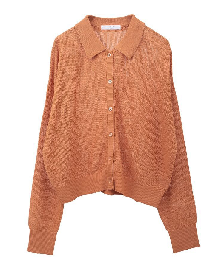 Green Parks「衿つきメッシュニットプルオーバー」|ニット・セーター|