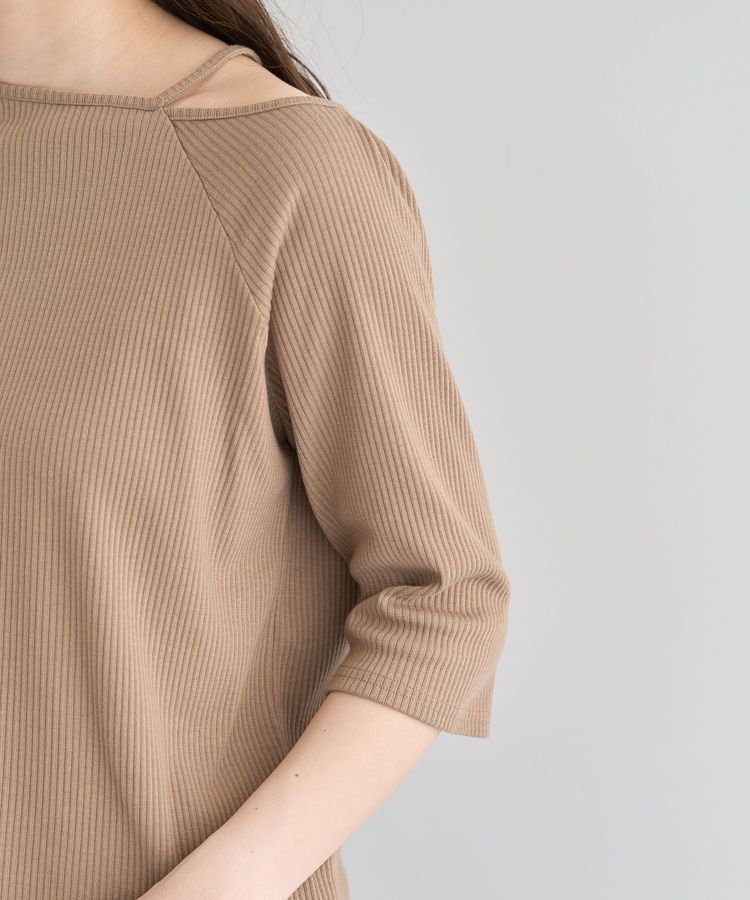 Green Parks「5分袖テレコリブプルオーバー」|Tシャツ・カットソー|