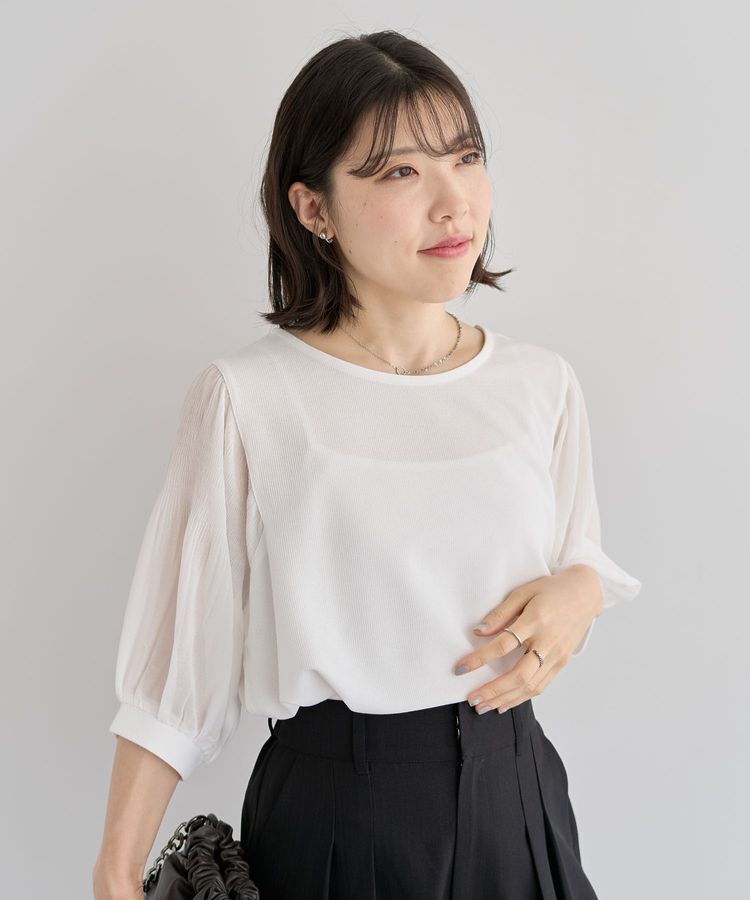 Green Parks「マジョリカスリーブプルオーバー」|Tシャツ・カットソー|Off White