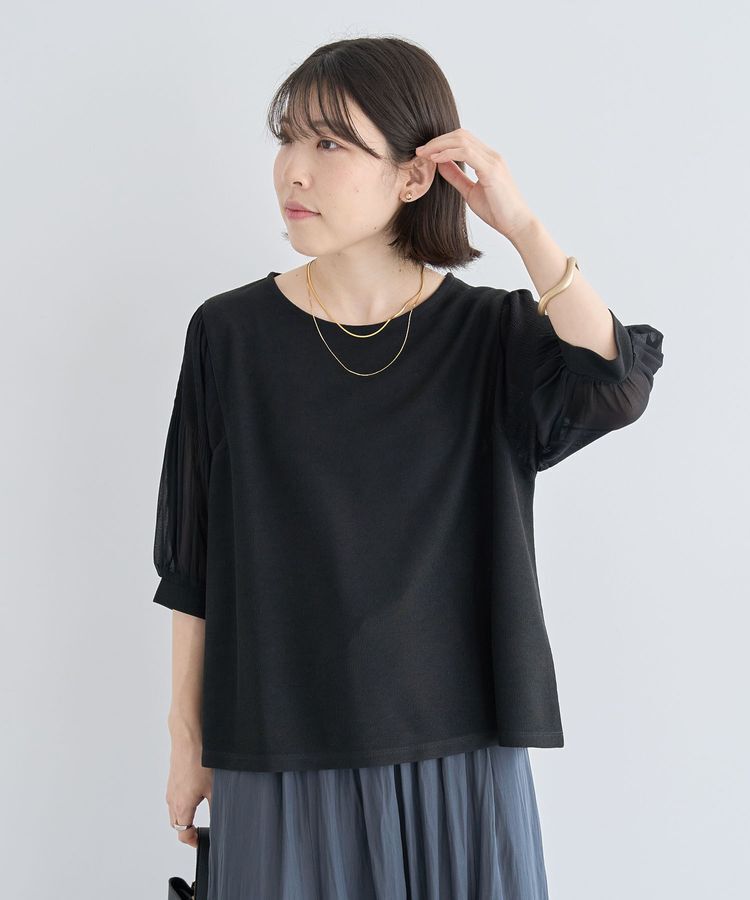 Green Parks「マジョリカスリーブプルオーバー」|Tシャツ・カットソー|Black