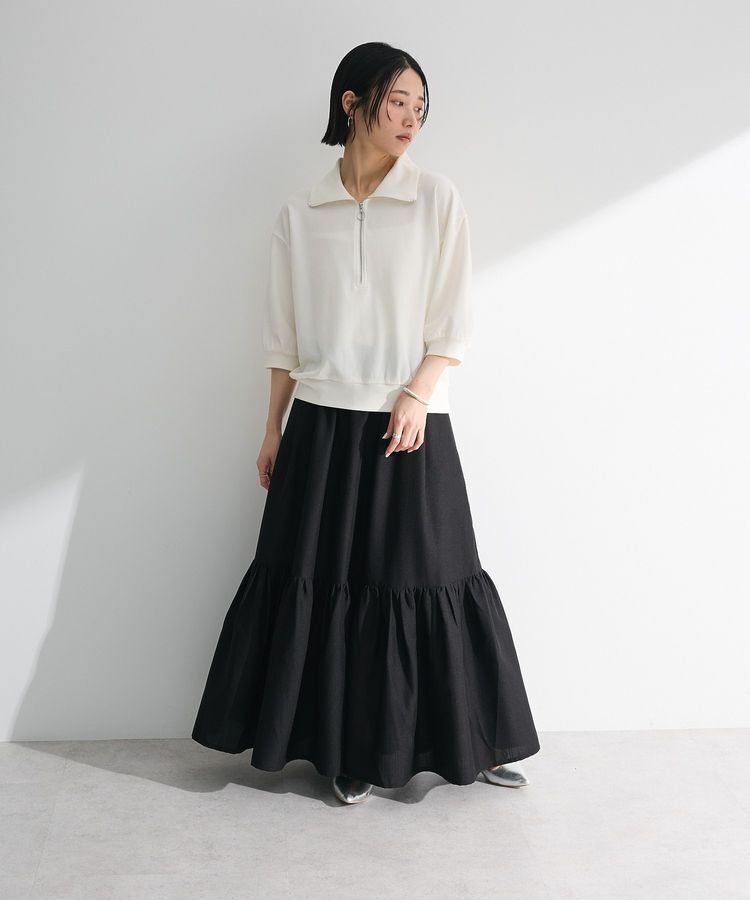 Green Parks「7分袖ハーフZIPプルオーバー」|スウェット・ジャージ|