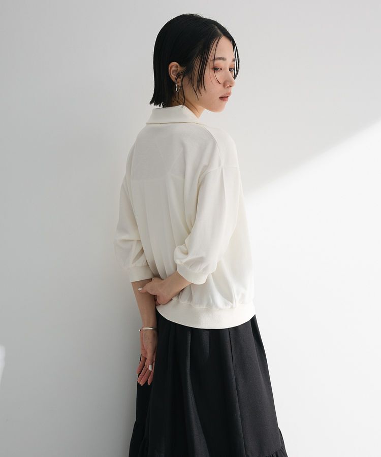 Green Parks「7分袖ハーフZIPプルオーバー」|スウェット・ジャージ|