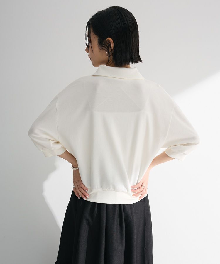 Green Parks「7分袖ハーフZIPプルオーバー」|スウェット・ジャージ|