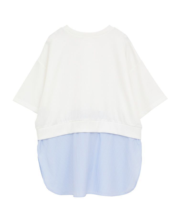 Green Parks「裾タックミニ裏毛シャツドッキングチュニック」|チュニック|