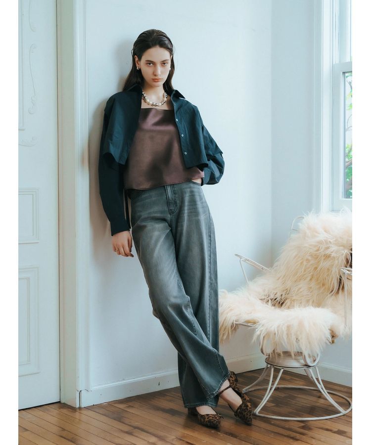 YECCA VECCA「【CLASSY.掲載】ルーズストレートデニムパンツ」|デニム|