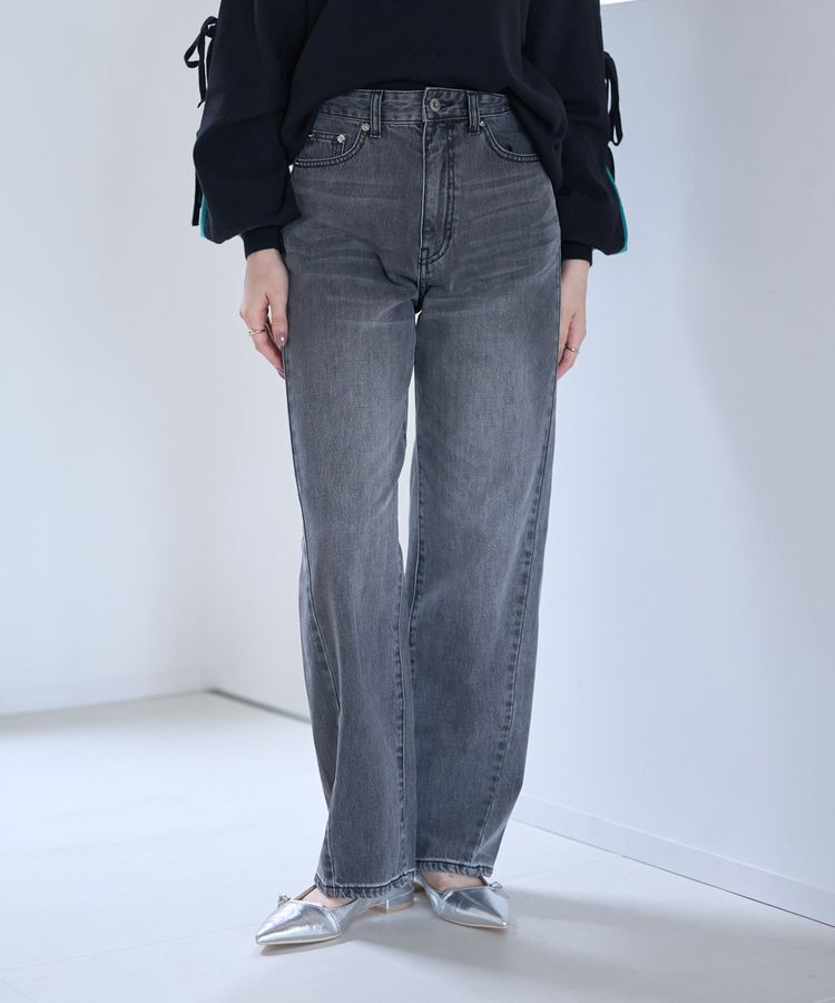 YECCA VECCA「【CLASSY.掲載】ルーズストレートデニムパンツ」|デニム|