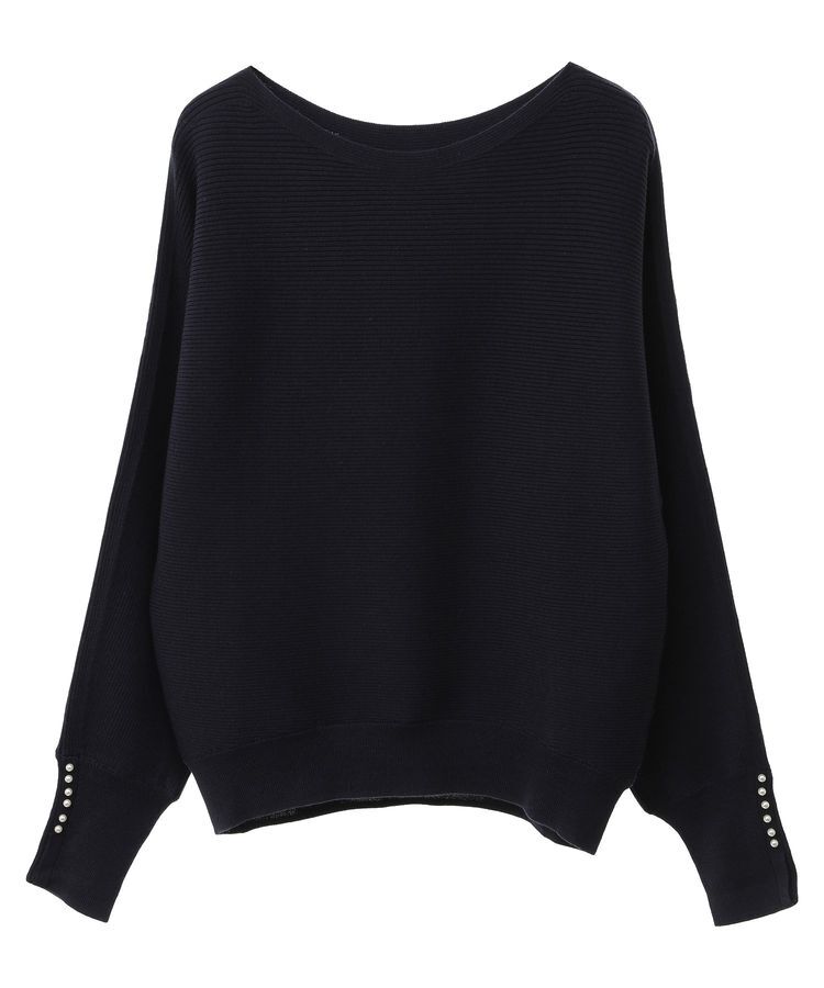 YECCA VECCA「袖パールドルマンニット」|ニット・セーター|