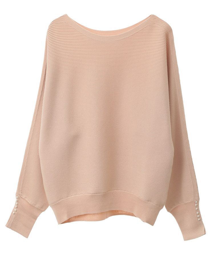 YECCA VECCA「袖パールドルマンニット」|ニット・セーター|