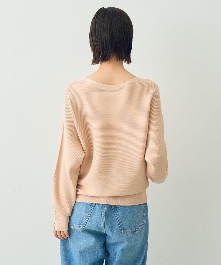 YECCA VECCA「袖パールドルマンニット」|ニット・セーター|