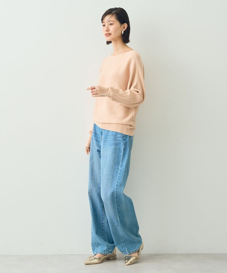 YECCA VECCA「袖パールドルマンニット」|ニット・セーター|