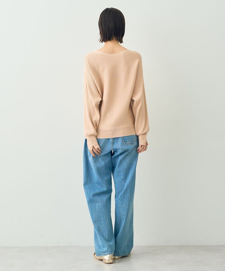 YECCA VECCA「袖パールドルマンニット」|ニット・セーター|