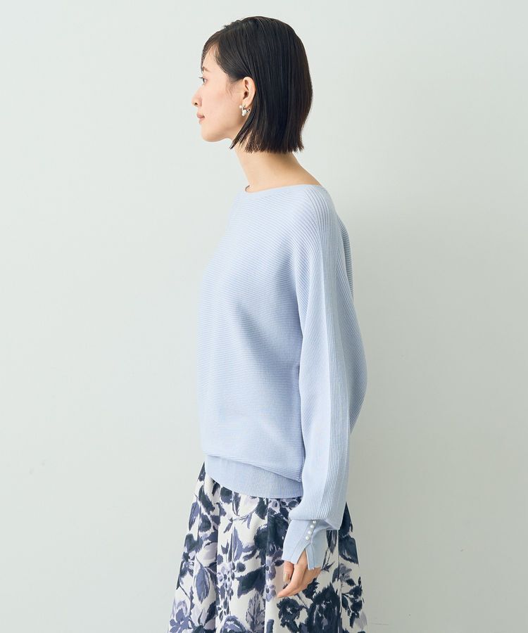 YECCA VECCA「袖パールドルマンニット」|ニット・セーター|