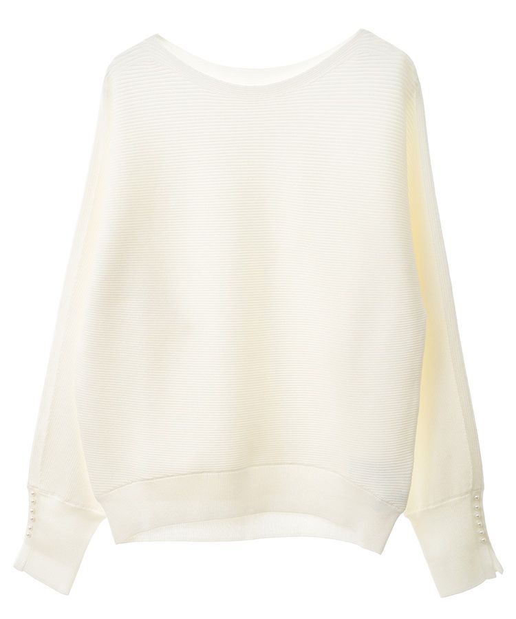 YECCA VECCA「袖パールドルマンニット」|ニット・セーター|