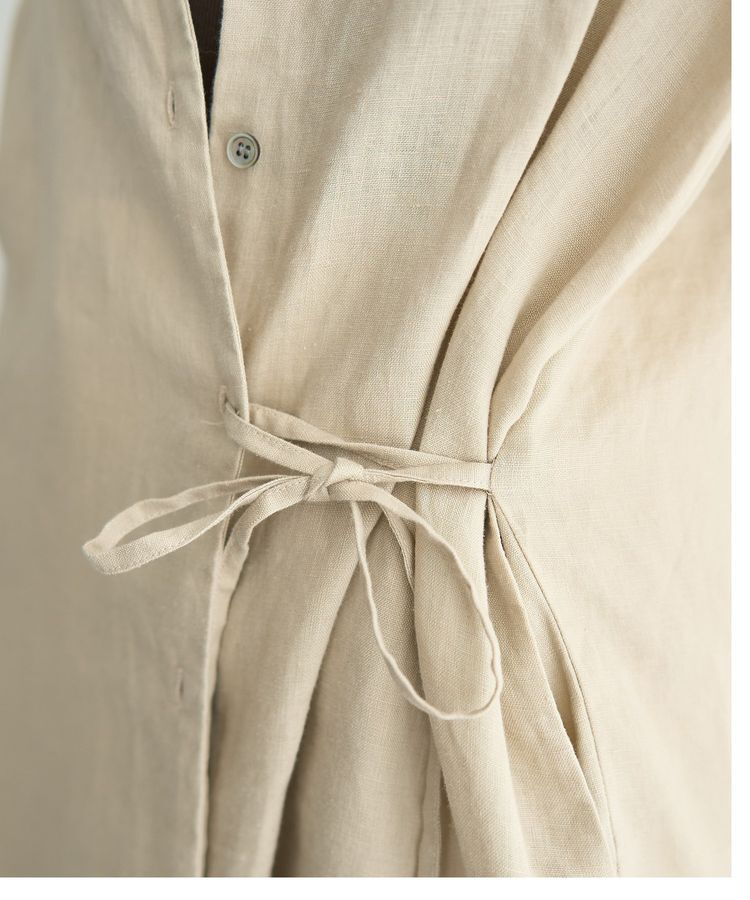 YECCA VECCA「2wayフレンチリネンロングシャツワンピース」|ワンピース|
