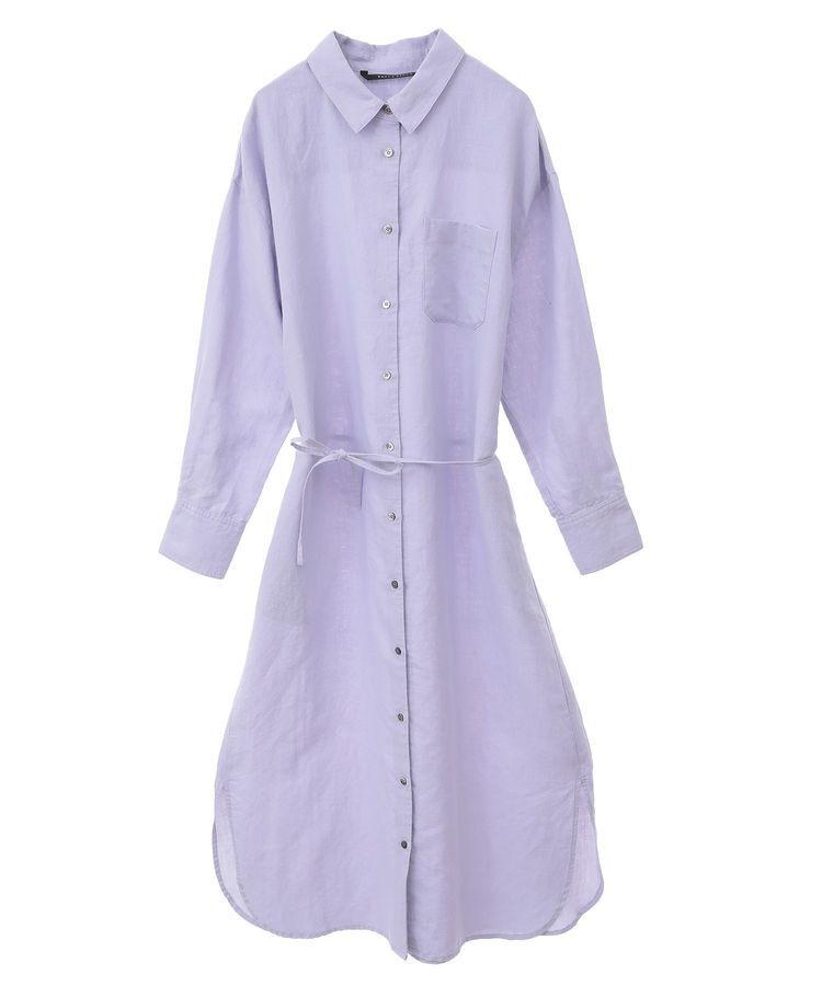 YECCA VECCA「2wayフレンチリネンロングシャツワンピース」|ワンピース|