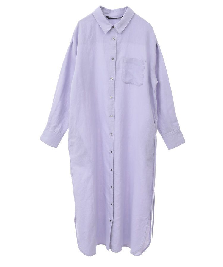 YECCA VECCA「2wayフレンチリネンロングシャツワンピース」|ワンピース|