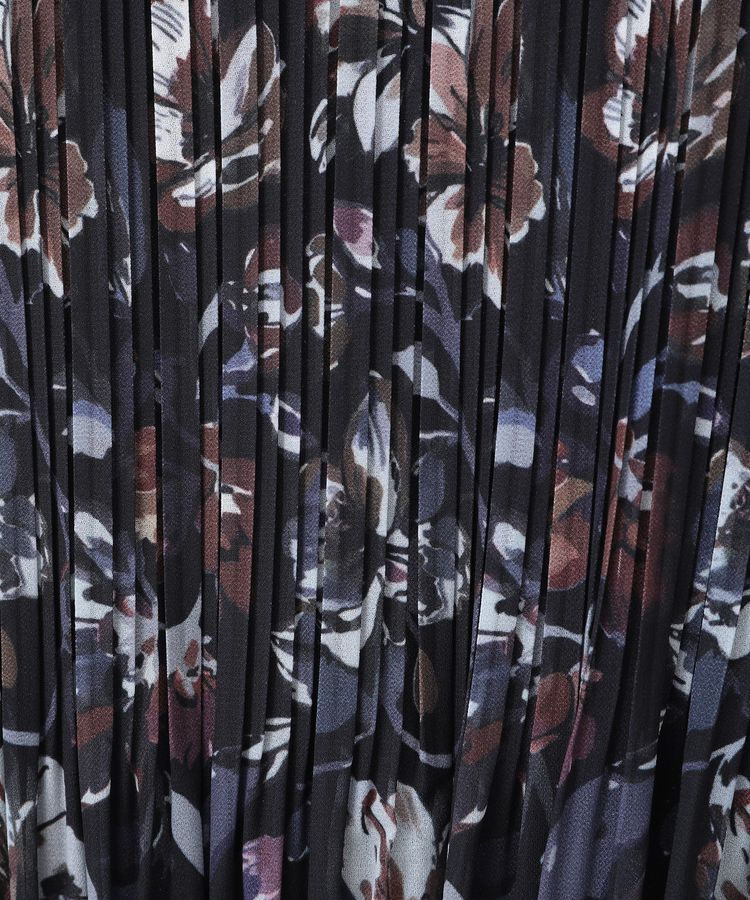 YECCA VECCA「フラワー柄プリーツワンピース」|ワンピース|