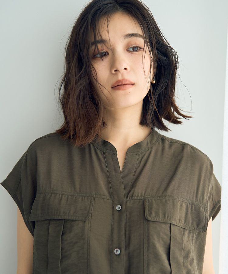 YECCA VECCA「ワークデザインスキッパーシャツ」|シャツ・ブラウス|