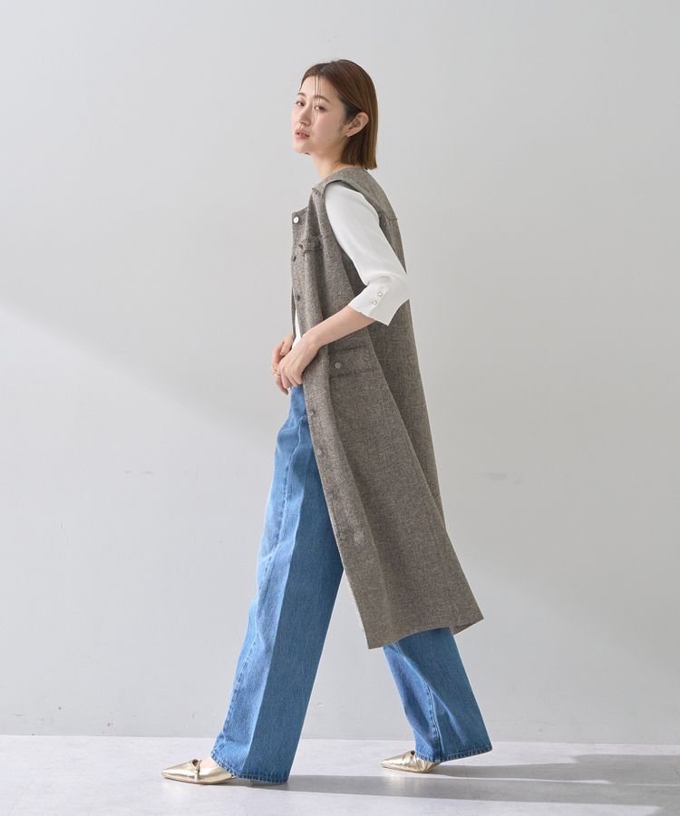 YECCA VECCA「ツイードジレジャンスカ」|ジャンパースカート|