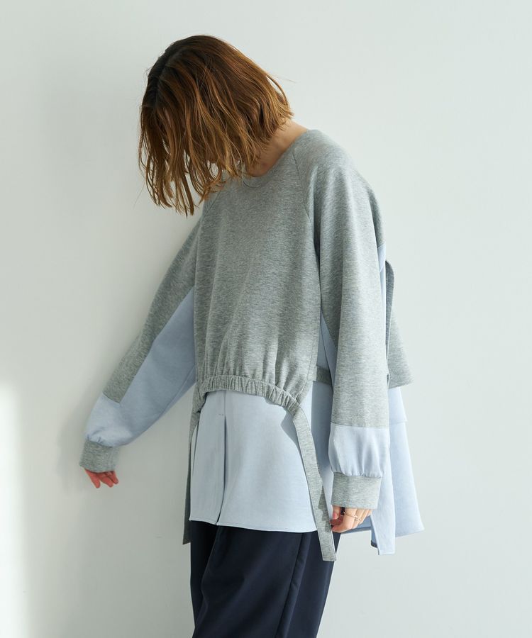 Editt by YECCA VECCA「シャツレイヤードデザインプルオーバー」|Tシャツ・カットソー|