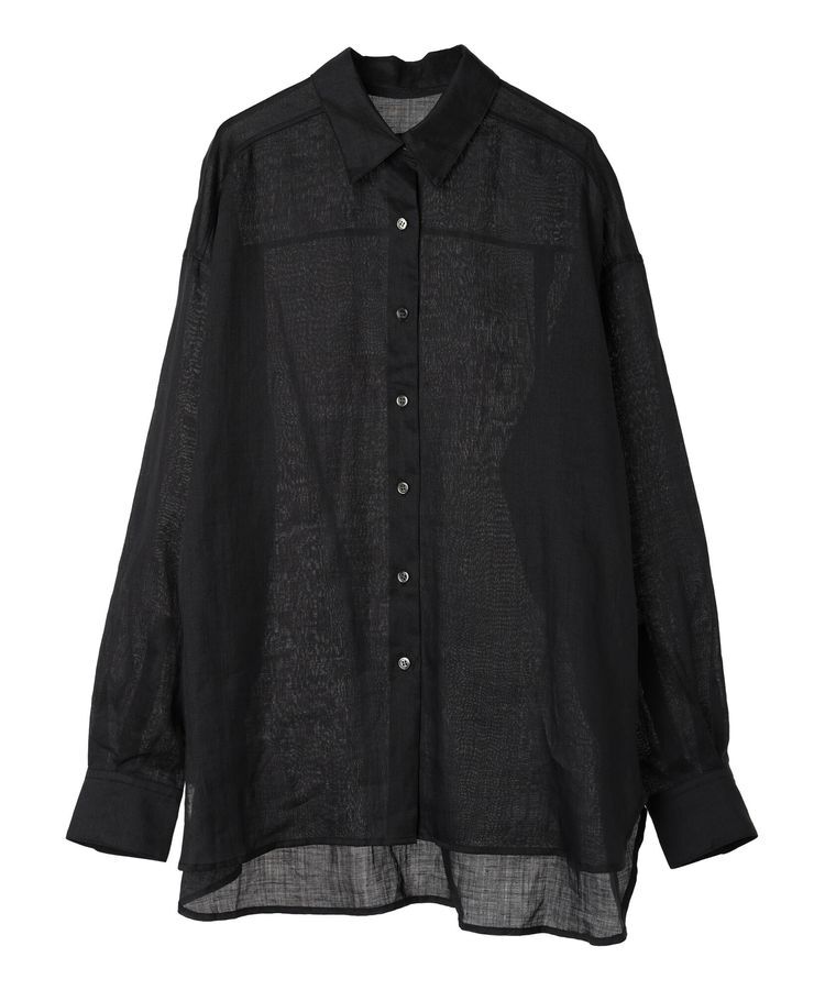 GARAGE OF GOOD CLOTHING「ペーパーリネンオーバーサイズシャツ」|シャツ・ブラウス|Black