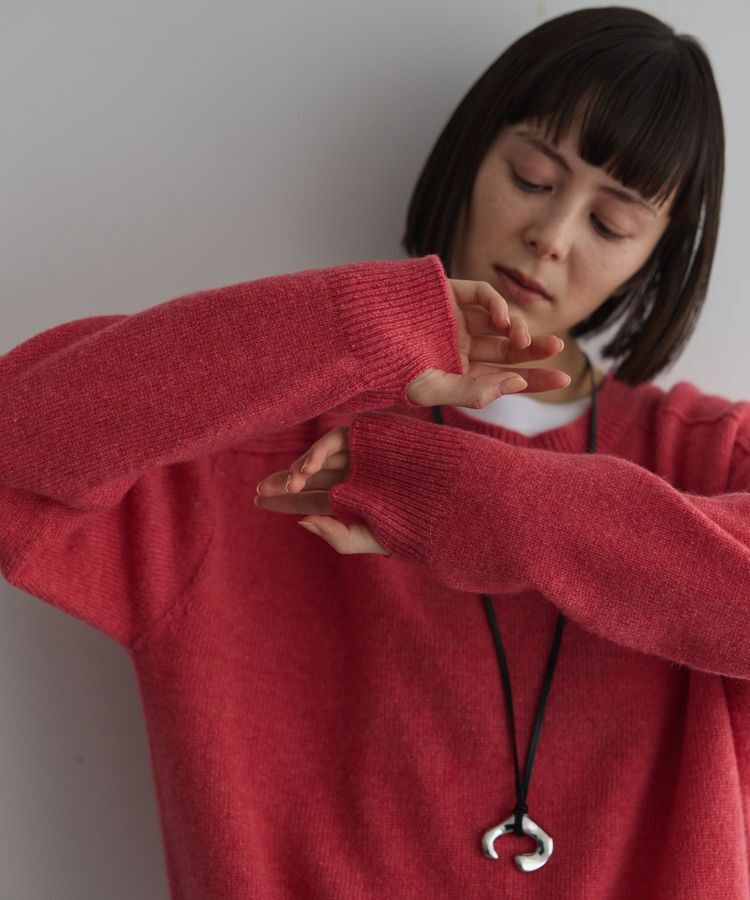 GARAGE OF GOOD CLOTHING「指穴ニットプルオーバー【ウール100%】」|ニット・セーター|Pink