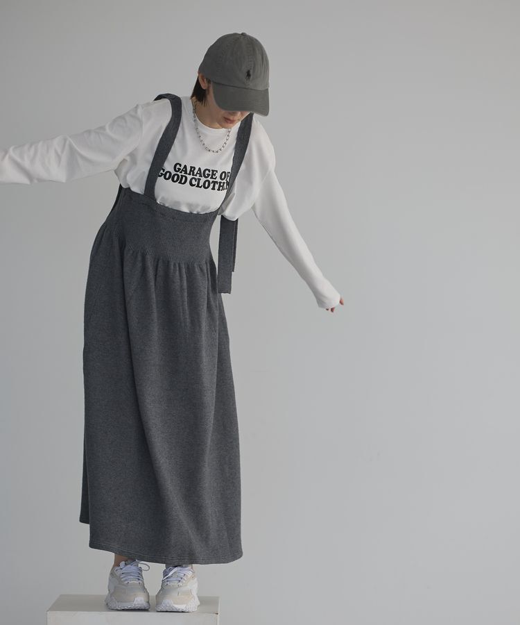 GARAGE OF GOOD CLOTHING「リブウエストジャンパースカート」|オールインワン|